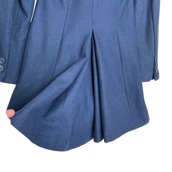 ANTHROPOLOGIE TULLE Women’s Blue Washable Wool Blend Overcoat Small - Picture 6 of 6